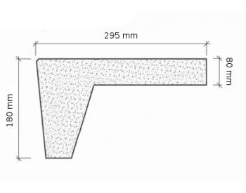 Betonový schodišťový stupeň 150 cm (cena za 1 ks)