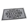 Foto - Šedá textilní vstupní čistící vnitřní rohož Welcome - Deco, FLOMAT - délka 33 cm, šířka 58 cm a výška 0,3 cm