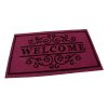 Foto - Vínová textilní vstupní čistící vnitřní rohož Welcome - Deco, FLOMAT - délka 45 cm, šířka 75 cm a výška 0,3 cm