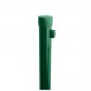 Foto - Sloupek kulatý IDEAL Zn + PVC 1750/38/1,25mm, zelená čepička, zelená př. nap. drátu, zelený