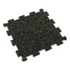 Foto - Černo-žlutá gumová modulová puzzle dlažba (střed) FLOMA IceFlo SF1100 - 100 x 100 x 0,8 cm
