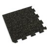 Foto - Černo-žlutá gumová modulová puzzle dlažba (roh) FLOMA IceFlo SF1100 - 100 x 100 x 0,8 cm