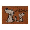 Foto - Kokosová vnitřní čistící vstupní rohož FLOMA Ruco Welcome Happy Dogs - 40 x 60 x 1,5 cm