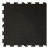 Foto - Černá gumová modulová puzzle dlažba (okraj) FLOMA IceFlo SF1100 - 100 x 100 x 1 cm