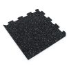 Foto - Černo-bílo-modrá gumová modulová puzzle dlažba (roh) FLOMA FitFlo SF1050 - 50 x 50 x 0,8 cm