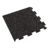 Foto - Černo-bílo-červená gumová modulová puzzle dlažba (roh) FLOMA FitFlo SF1050 - 50 x 50 x 0,8 cm