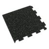 Foto - Černo-zelená gumová modulová puzzle dlažba (roh) FLOMA FitFlo SF1050 - 50 x 50 x 0,8 cm