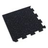 Foto - Černo-modrá gumová modulová puzzle dlažba (roh) FLOMA FitFlo SF1050 - 100 x 100 x 0,8 cm