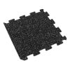 Foto - Černo-bílá gumová modulová puzzle dlažba (okraj) FLOMA FitFlo SF1050 - 100 x 100 x 0,8 cm