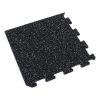 Foto - Černo-bílo-modrá gumová modulová puzzle dlažba (roh) FLOMA FitFlo SF1050 - 100 x 100 x 0,8 cm