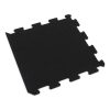 Foto - Černá gumová modulová puzzle dlažba (okraj) FLOMA FitFlo SF1050 - 100 x 100 x 0,8 cm