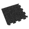 Foto - Černo-bílá gumová modulová puzzle dlažba (roh) FLOMA IceFlo SF1100 - 100 x 100 x 1 cm