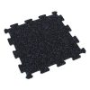 Foto - Černo-modrá gumová modulová puzzle dlažba (střed) FLOMA FitFlo SF1050 - 100 x 100 x 1,6 cm