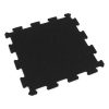 Foto - Černá gumová modulová puzzle dlažba (střed) FLOMA FitFlo SF1050 - 100 x 100 x 1 cm