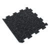 Foto - Černo-bílo-modrá gumová modulová puzzle dlažba (okraj) FLOMA FitFlo SF1050 - 50 x 50 x 1 cm
