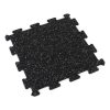 Foto - Černo-šedá gumová modulová puzzle dlažba (střed) FLOMA FitFlo SF1050 - 50 x 50 x 1,6 cm