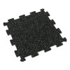 Foto - Černo-zelená gumová modulová puzzle dlažba (střed) FLOMA FitFlo SF1050 - 50 x 50 x 1,6 cm