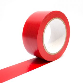 Červená vyznačovací podlahová páska - 33 m x 5 cm