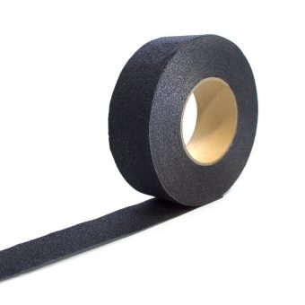 Černá korundová protiskluzová páska pro nerovné povrchy - délka 18,3 m a šířka 5 cm
