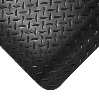 Černá gumová protiúnavová průmyslová rohož - 600 x 90 x 1,4 cm