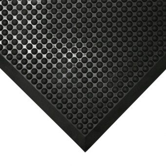 Černá gumová protiúnavová průmyslová rohož - 90 x 60 x 1,5 cm