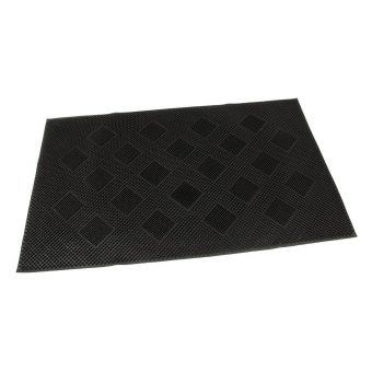 Gumová vstupní kartáčová rohož Squares - 75 x 45 x 0,7 cm
