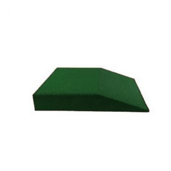 Zelená gumová krajová dlaždice (V90/R00) - délka 50 cm, šířka 50 cm a výška 9 cm