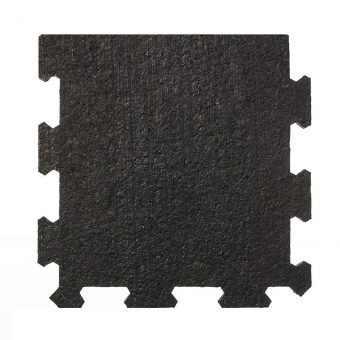 Černá pryžová modulární fitness deska (okraj) SF1050 - délka 95,6 cm, šířka 95,6 cm a výška 0,8 cm