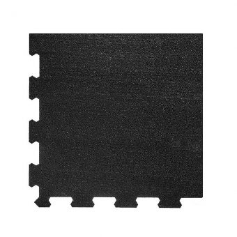Černá pryžová modulární fitness deska (roh) SF1050 - délka 47,8 cm, šířka 47,8 cm a výška 0,8 cm