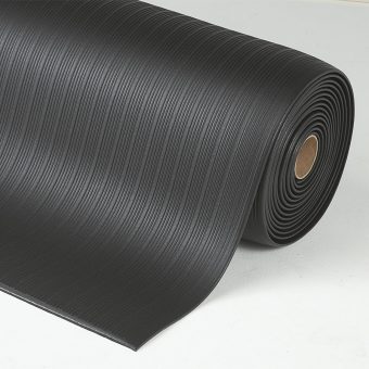 Černá protiúnavová průmyslová rohož Airug - 1830 x 122 x 0,94 cm