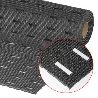 Černá protiskluzová protiúnavová olejivzdorná rohož Cushion Dek, Grip Step - 182 x 91 x 1,1 cm