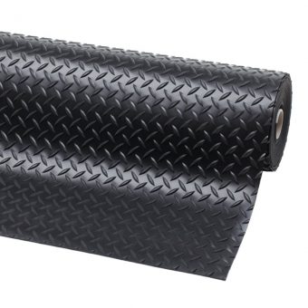 Černá protiskluzová rohož Diamond Plate Runner - 2280 x 122 x 0,47 cm