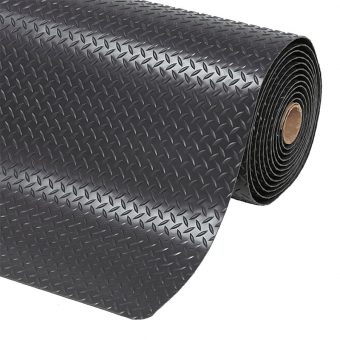 Černá protiúnavová průmyslová laminovaná rohož Saddle Trax - 150 x 91 x 2,54 cm