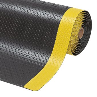 Černo-žlutá protiúnavová průmyslová laminovaná rohož Saddle Trax - 150 x 91 x 2,54 cm