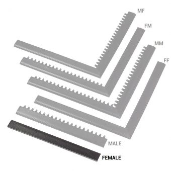 Černá náběhová hrana samice MF Safety Ramps D12/C1,2 Nitrile - 50 x 5 cm