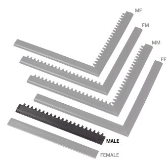 Černá náběhová hrana samec MF Safety Ramps D12/C1,2 Nitrile - 50 x 5 cm