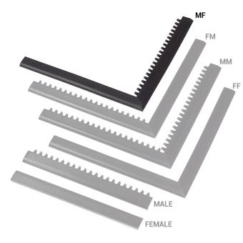 Černá náběhová hrana samec "samice MF Safety Ramps D12/C1,2 Nitrile - 100 x 5 cm