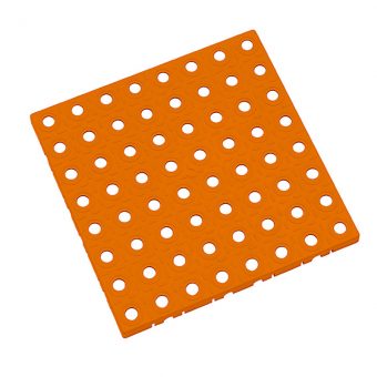 Oranžová plastová modulární dlaždice AT-HRD, AvaTile - 25 x 25 x 1,6 cm