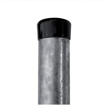 Sloupek kulatý IDEAL Zn 1750/48/1,5mm, černá čepička