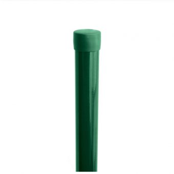 Sloupek kulatý IDEAL Zn + PVC 2000/48/1,5mm, zelená čepička, zelený