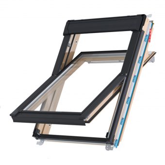 Střešní okno KEYLITE TCP ATG4 kyvné 78x98 cm dřevo lak 3-sklo Argon