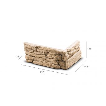 ROH Kamenný obklad NUEVO krémovo hnědá 230x145x100x25 mm Sádra balení 1,2bm