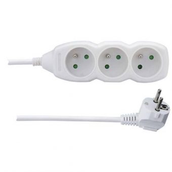 Přívod prodlužovací, 1,5m / 250V, 3 zásuvky bez vypínače