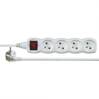 Přívod prodlužovací, 10m / 250V, 4 zásuvky s vypínačem