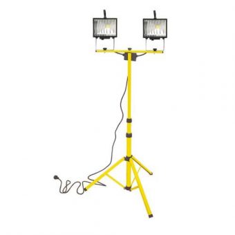 LED stavební světlo 2 x 20W, teleskopické