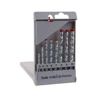 Vrták do betonu, SET, 4 – 10 mm, 5 ks, plast