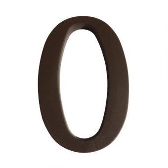 Číslo \0\, 180 mm, plastová hnědá"""""""