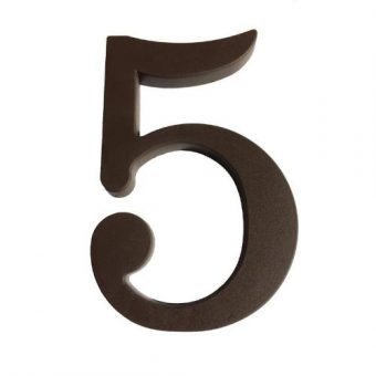Číslo \5\, 180 mm, plastová hnědá"""""""