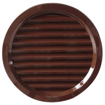 Mřížka větrací kruhová se síťovinou VM, ? 125 mm, hnědá 0406