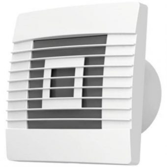 Ventilátor stěnový s žaluzií, 100 mm, časový doběh 0918